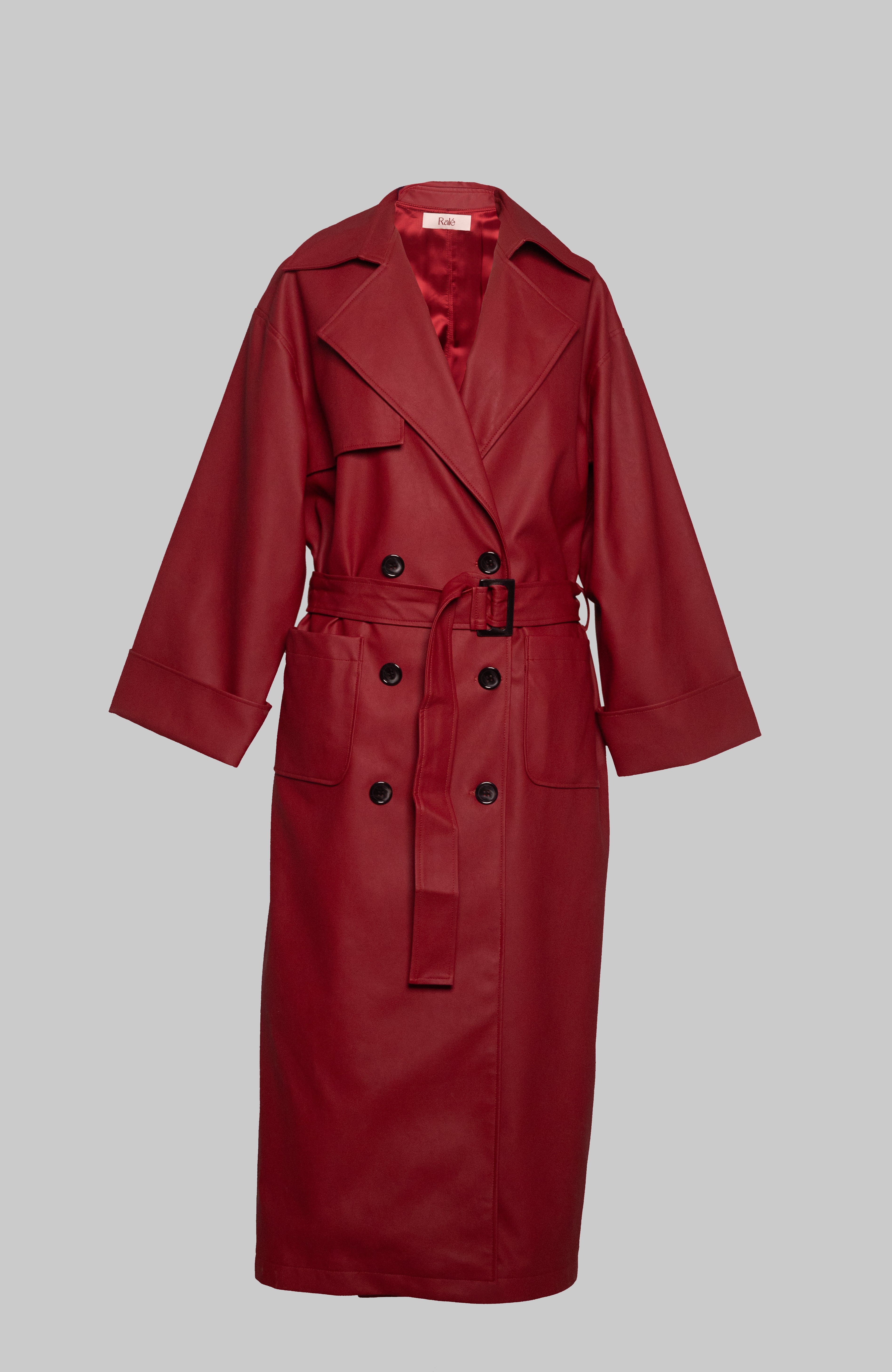 Irene leather trench