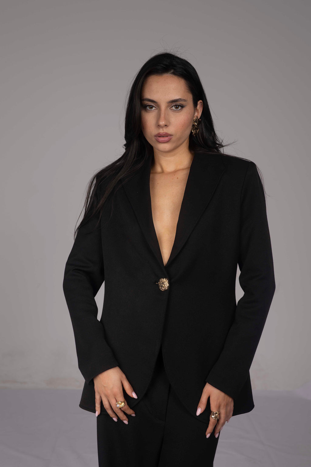 'EROS' Blazer in anthracite black