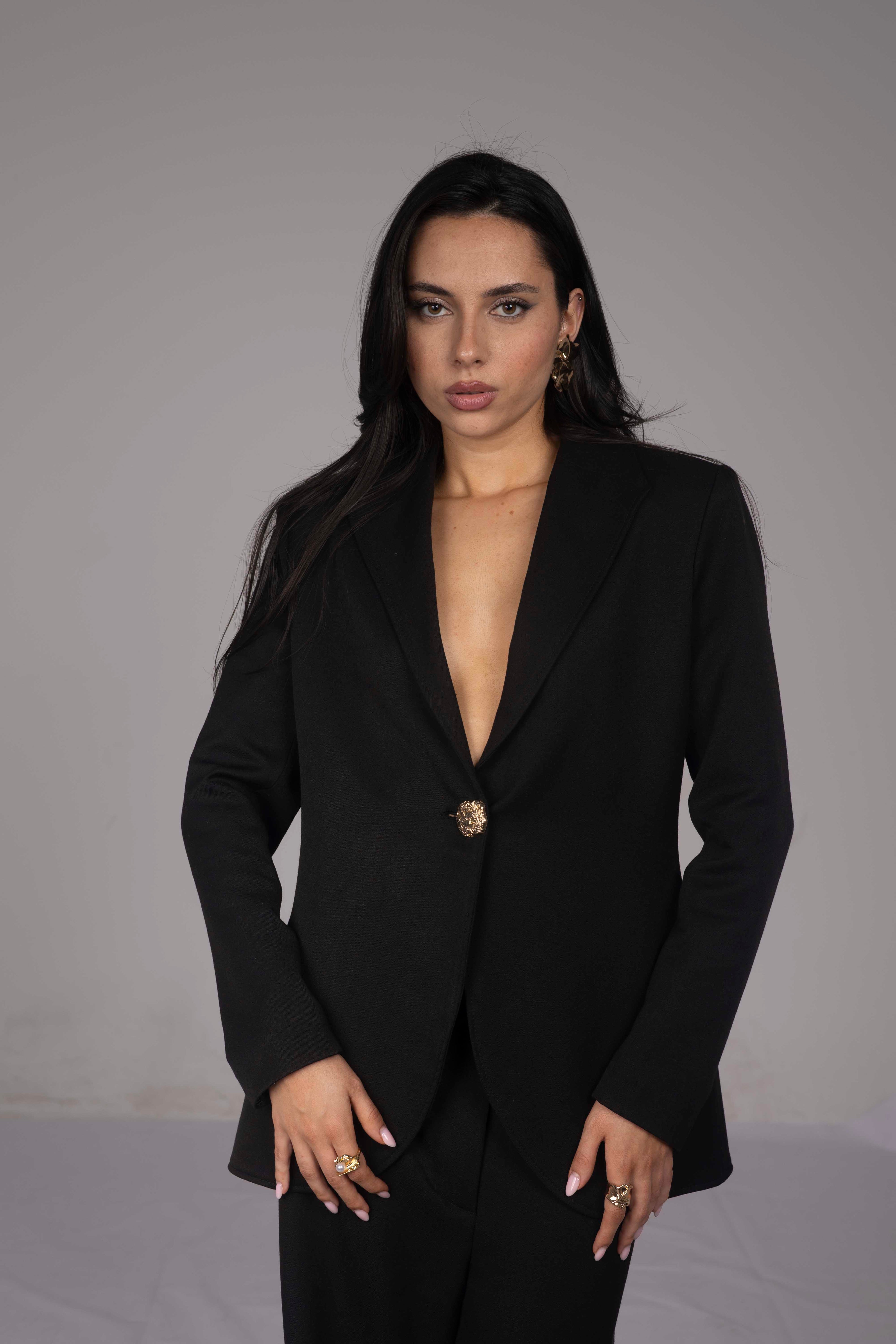 'EROS' Blazer in anthracite black