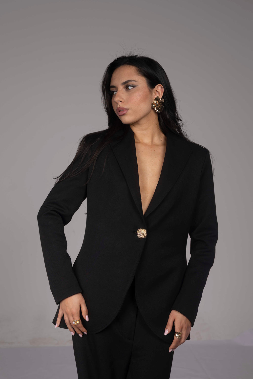 'EROS' Blazer in anthracite black