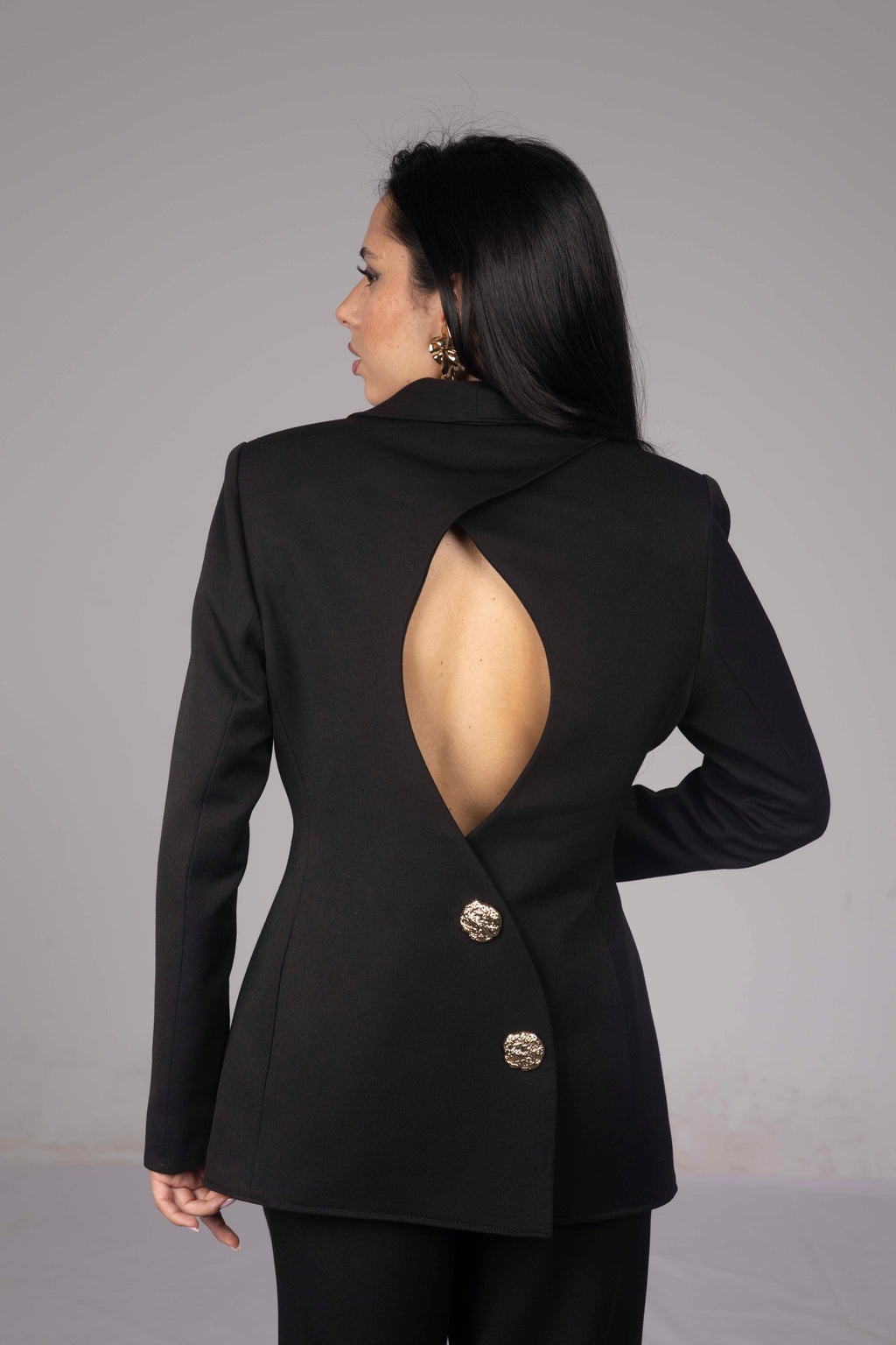 'EROS' Blazer in anthracite black