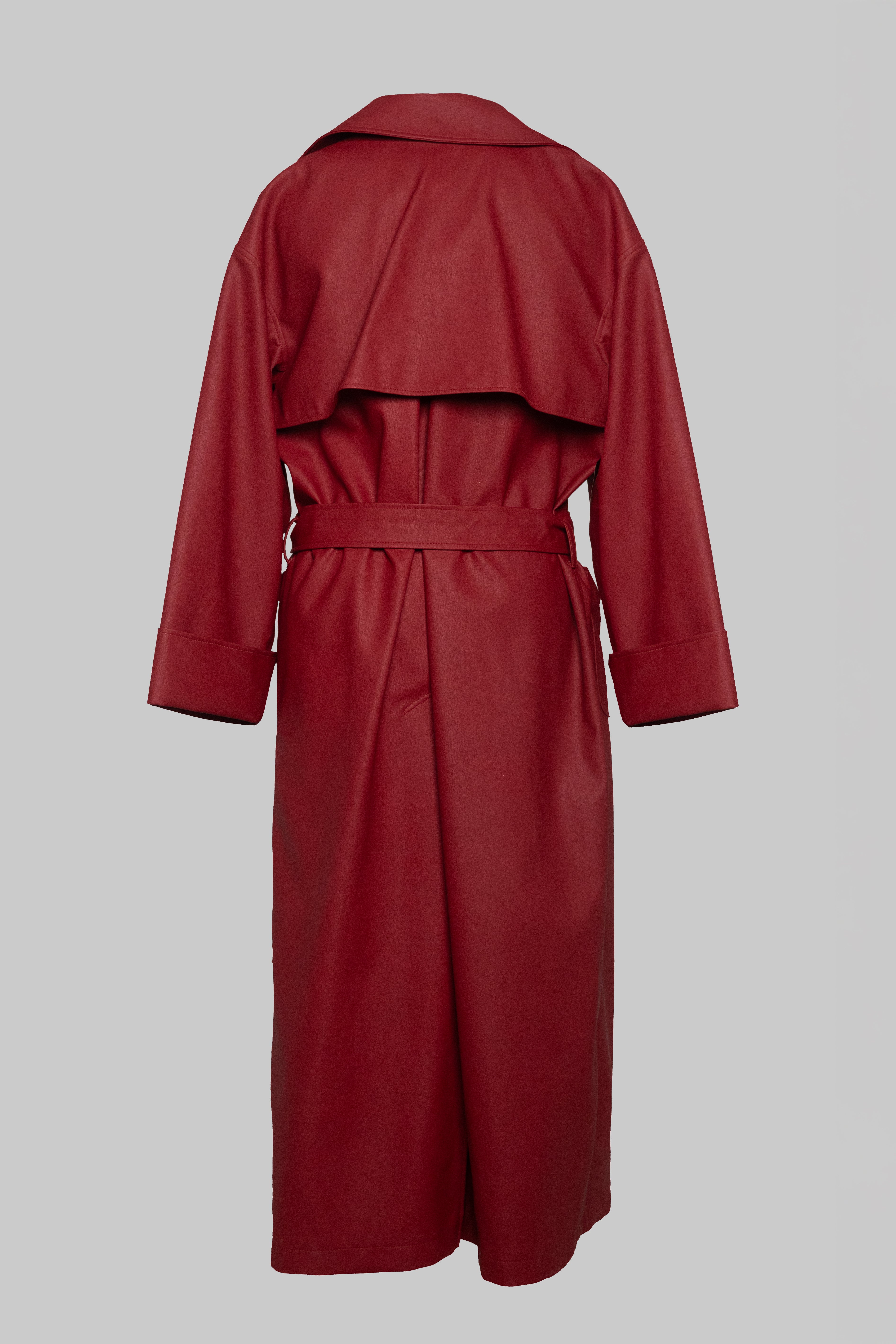 Irene leather trench