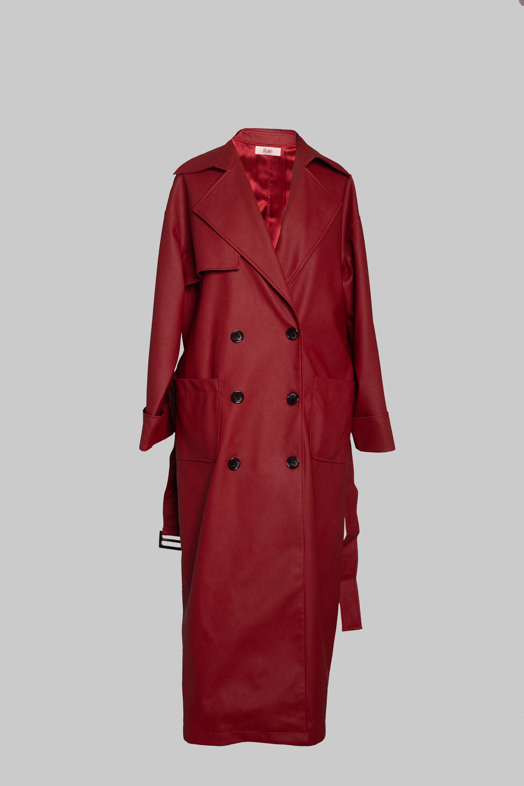 Irene leather trench