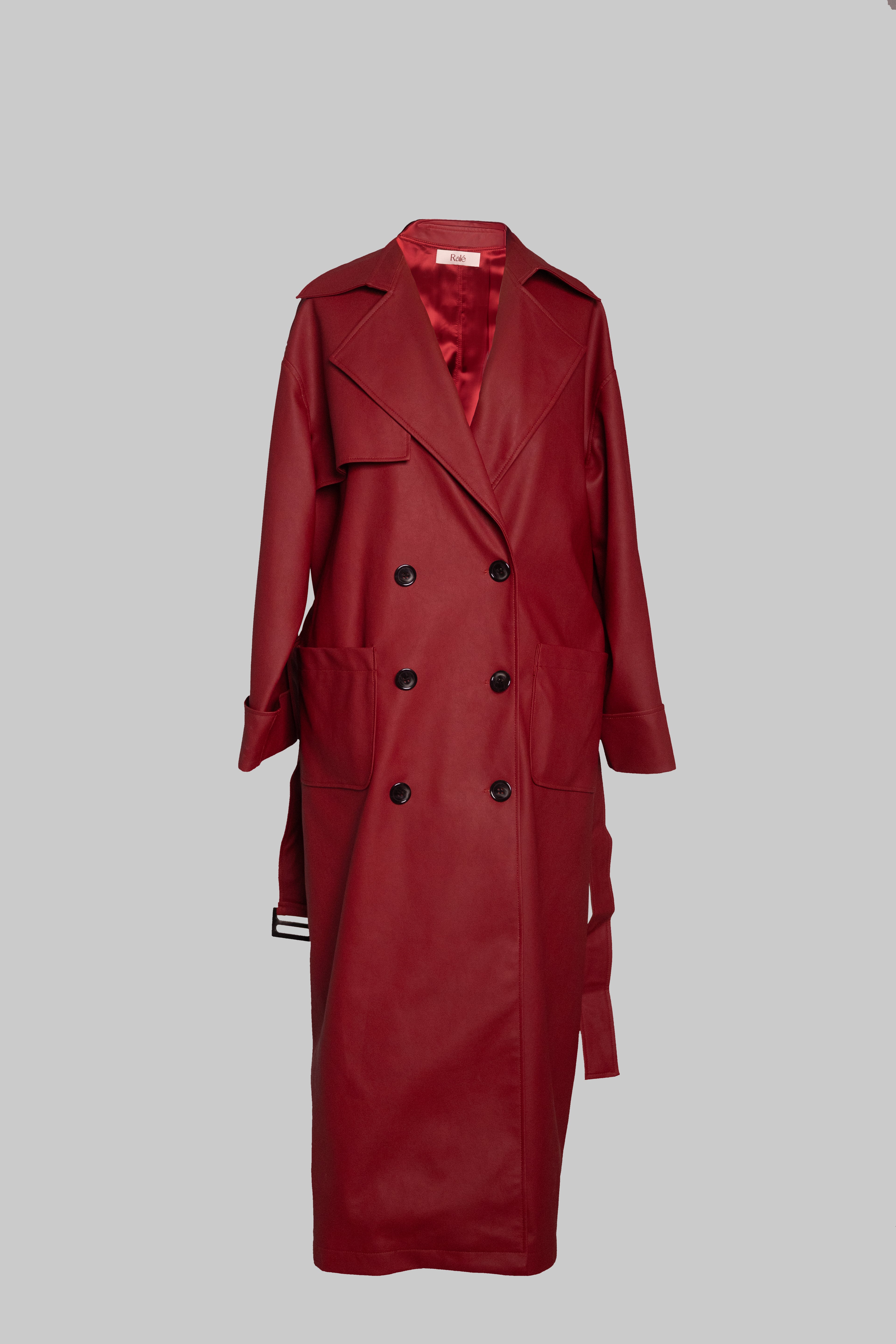 Irene leather trench